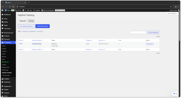 2 HayPost Tracking Add-on