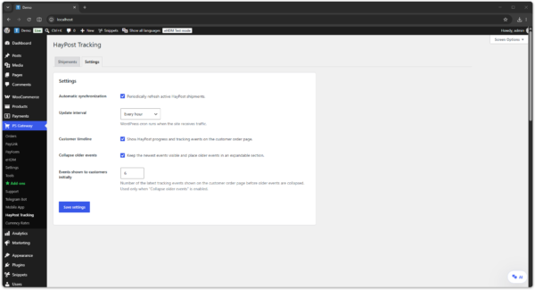 3 HayPost Tracking Add-on