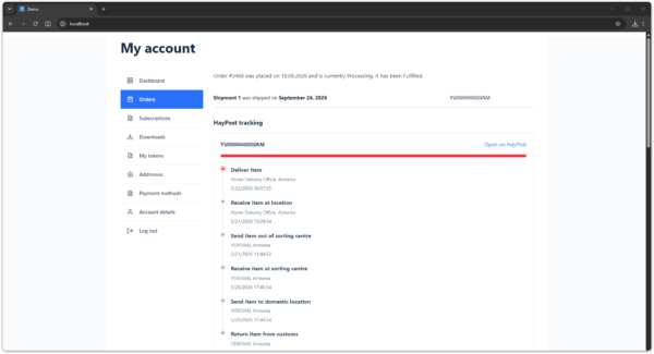 5 HayPost Tracking Add-on